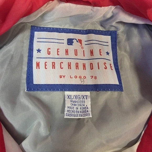 cincinnati reds Windbreaker Vintage MLB Logo 7 Full Zip Embroidered Jacket Sz XL